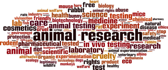 Animal research word cloud