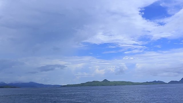 Sea landscape with the tropical islands