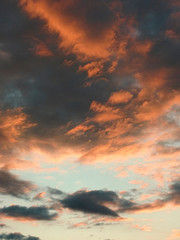 dramatic sky with clouds