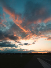dramatic sky with clouds
