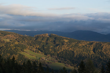 Hiking in the mountains. Alps, traveling in Austria.