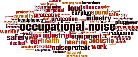 Occupational noise word cloud