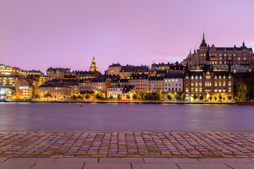 Sodermalm in Stockholm at sunset