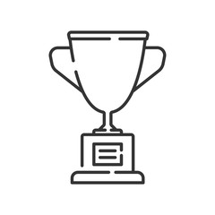 Golden trophy color line icon. Winners cup. Talent show. Sign for web page, mobile app, button, logo.