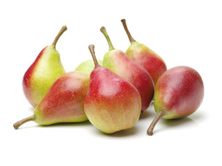 Red pear isolated on white background 