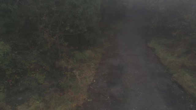 4k Aerial view of Merlin park in a foggy day, Galway, Ireland