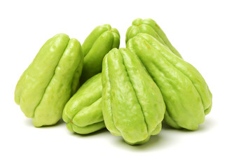 Chayote on a white background