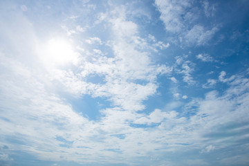 Blue sky with natural white clouds landscape. - Image