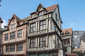 Fototapeta na wymiar Rues de Rouen Normandie France
