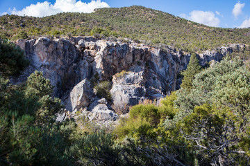 The Great Basin National Park granite cliffs make up a large part of the outstanding views all around the camping sites