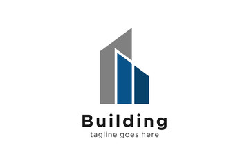 Construction Building Logo Architecture Letter B Simple Flat Geometric Line © sangart