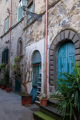 Fototapeta na wymiar Alley of Marta, little town near Bolsena lake, province of Viterbo, Lazio, Italy