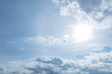 Blue sky with natural white clouds landscape- Image