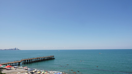 Pier on the black sea Coast has plenty of pebbles beaches for those  summer getaways and perfect for summer holidays.                    