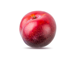 Plum isolated on white background with clipping path