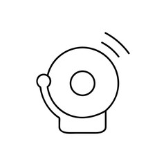 School bell icon. High quality black outline pictogram for web site design and mobile apps. Vector illustration on a white background.