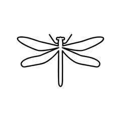 dragonfly icon, animal vector, insect illustration. Vector abstract logo or emblem.