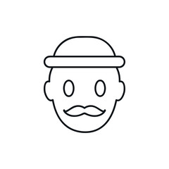 Obraz na płótnie Canvas Old man icon in trendy flat style isolated on white background. Symbol for your web site design, logo, app, UI. Vector illustration, EPS