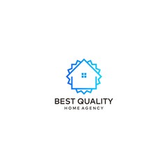 Fototapeta premium Modern logo design of real estate company with white background - EPS10 - Vector.