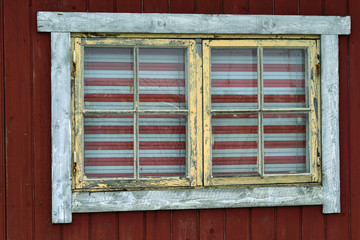 old window with shutters, sweden