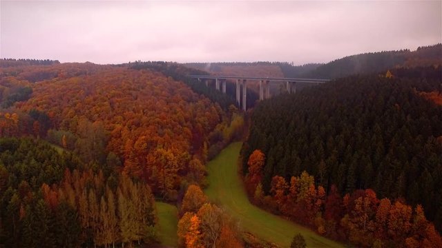 Autobahnbr&uuml;cke Luftaufnahme