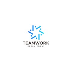 Abstract logo design of human and circle with clean background - EPS10 - Vector.
