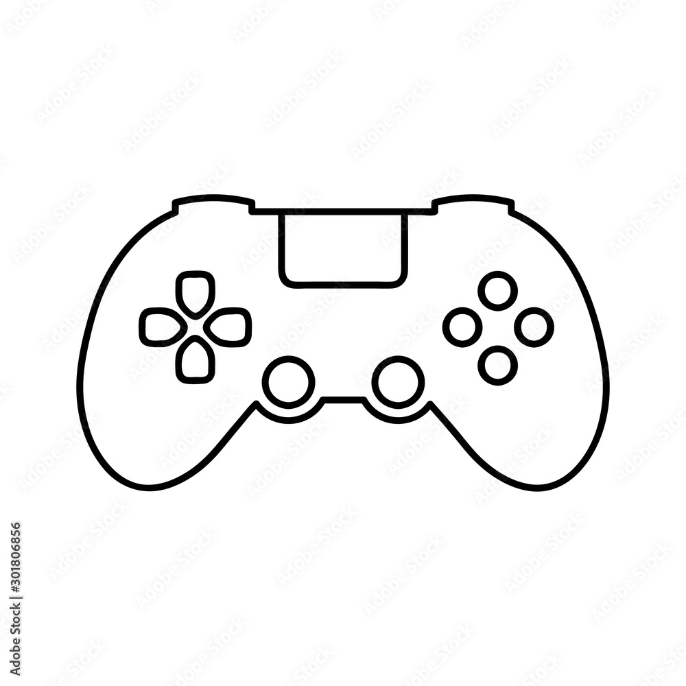 Poster joystick flat icon. single high quality outline symbol of control for web design or mobile app. thin