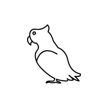 recommend clip art: Web line icon. Parrot. Linear style sign for mobile concept and web design. Pixel vector graphics - Vector.