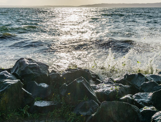 Waves Hitting Shore 2