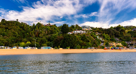 Beach houses with sea view, near Abel Tasman Park