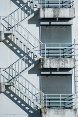 Fototapeta premium fire escape metal staircase