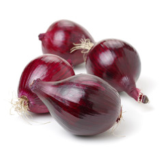 Red onion isolated on white background 