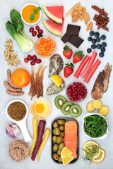 Super food collection for health, fitness and vitality including herbs & spice used in natural & chinese herbal medicine. High in protein, antioxidants,vitamins, fibre, anthocyanins and omega 3. 