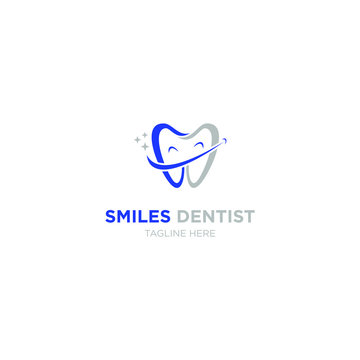dental smile logo for dentistry clinic logo template