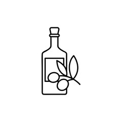 Olive oil vector. Icon for web and mobile application. Flat design style.