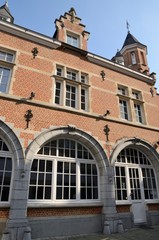 Fototapeta na wymiar Brick building in Leuven old town