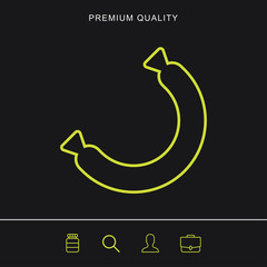 Sausage outline icon for web and mobile