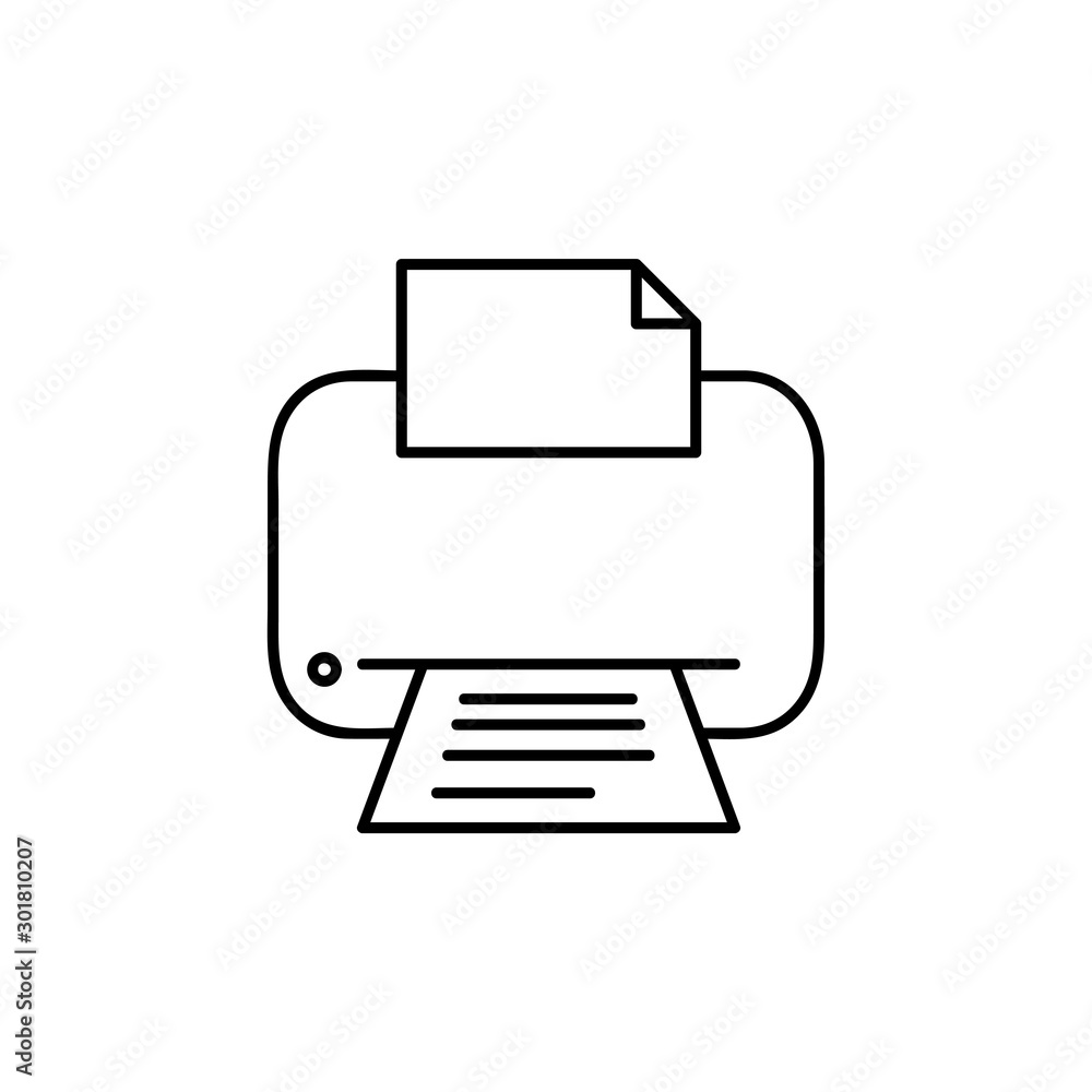 Poster printer vector icon, document printing symbol. modern, simple flat vector illustration for web site 