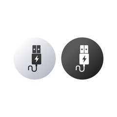 usb charging icon. Stock Vector illustration isolated on white background.