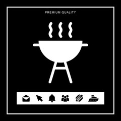 Barbecue grill icon for web and mobile