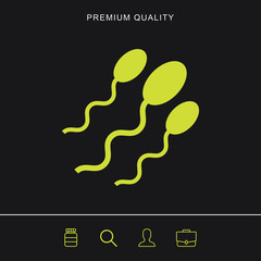 Sperm icon for web and mobile