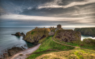 Fototapeta na wymiar Dunnottar Castle in Scotland. Near to Aberdeen - United Kingdom