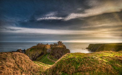 Dunnottar Castle in Scotland. Near to Aberdeen - United Kingdom