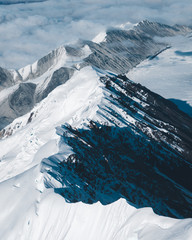 mountains in winter