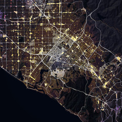 Map Irvine city. California