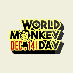 Fototapeta na wymiar World Monkey Day