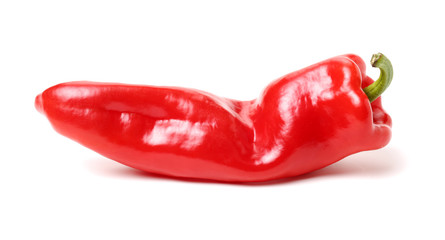 Fresh red pepper on white background