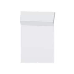 Template of a white paper receipt. Blank check from a shop, supermarket or restaurant.