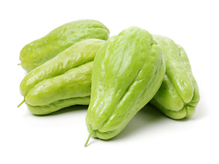 Chayote on a white background