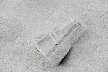 Fototapeta na wymiar Plastic waste thrown away on the beach